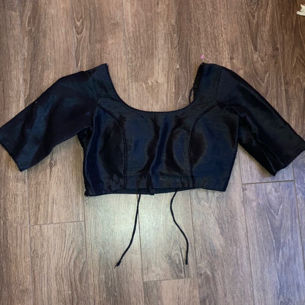 VINTAGE Cosplay Crop Corset Bra Top— Black— Size S (Size 34 Padded Cups)